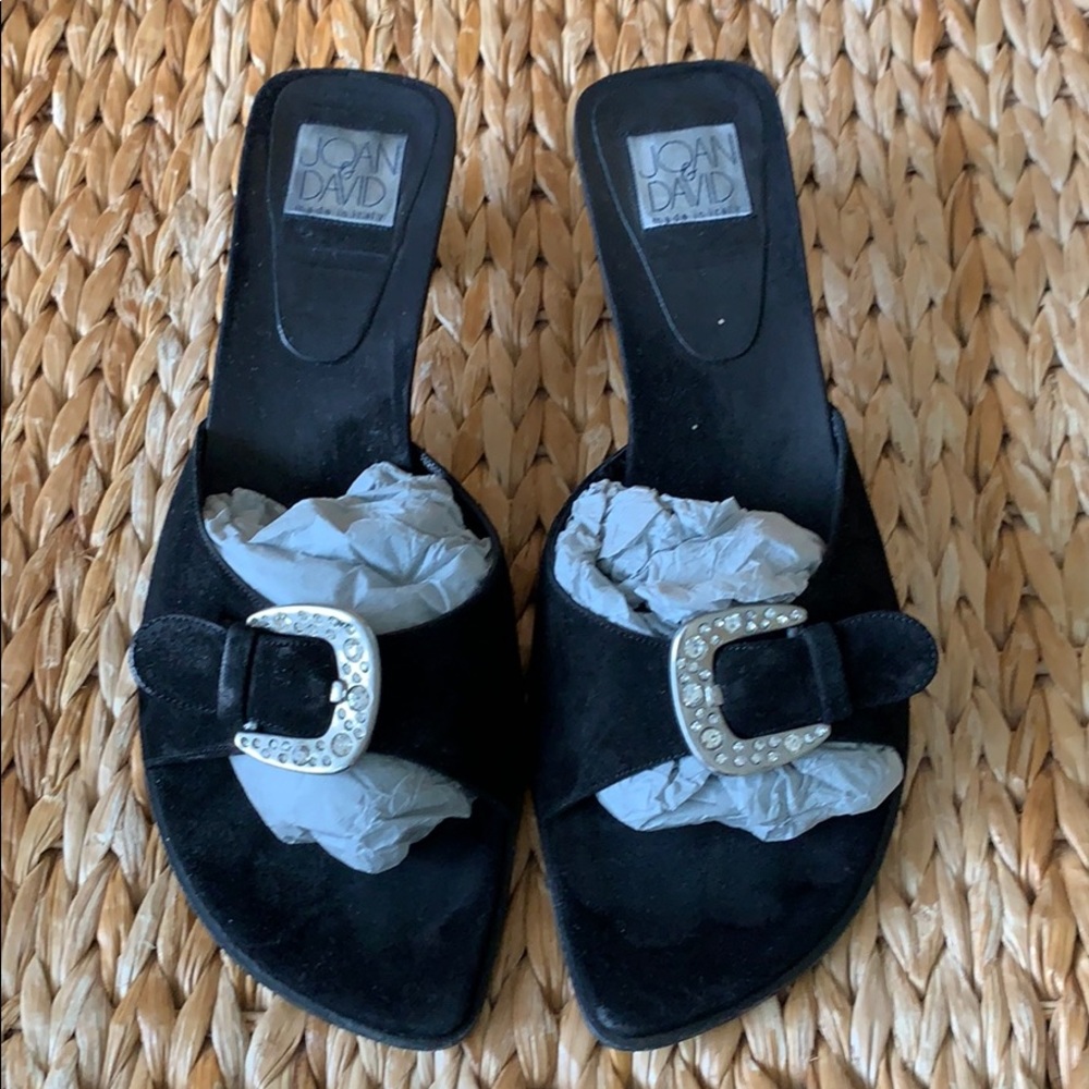 EUC Vintage Joan & David Rhinestone Buckle 9.5